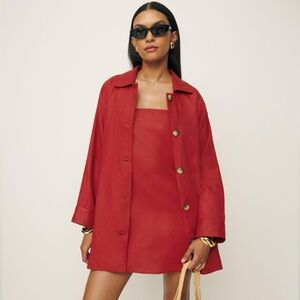 Reformation Irene Linen Jacket | Sundried Tomato